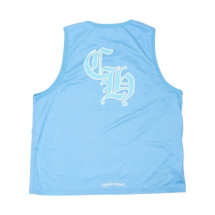 Chrome Hearts Sports Mesh Reversible Basketball Jersey Blue