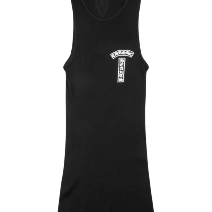 Chrome Hearts logo-print fine-ribbed tank top